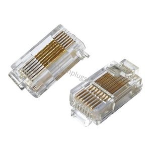 24mm transparent RJ45 8P8C male-male port butt connector for ABB ACS510 ACS550 control panel