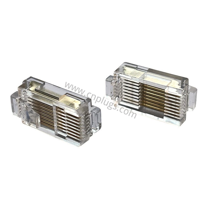 Connettore maschio-maschio RJ45 8P8C da 24 mm per pannello di controllo ABB ACS510 ACS550 (estremità porta) 4 24mm L=24 RJ45 modular plug next to ABB ACS510 keypad jack compatible with 3AUA0000024884