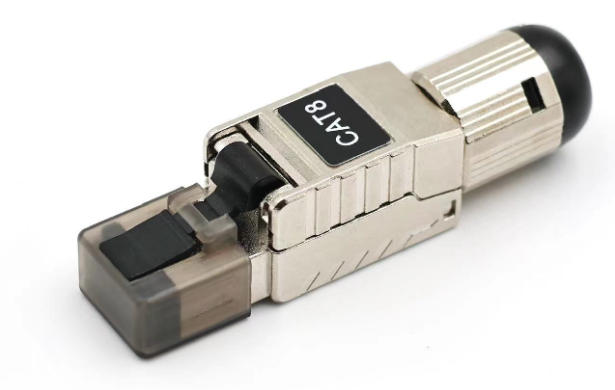 Geschirmte RJ45-Stecker aus Zinklegierung Cat6A und Cat8