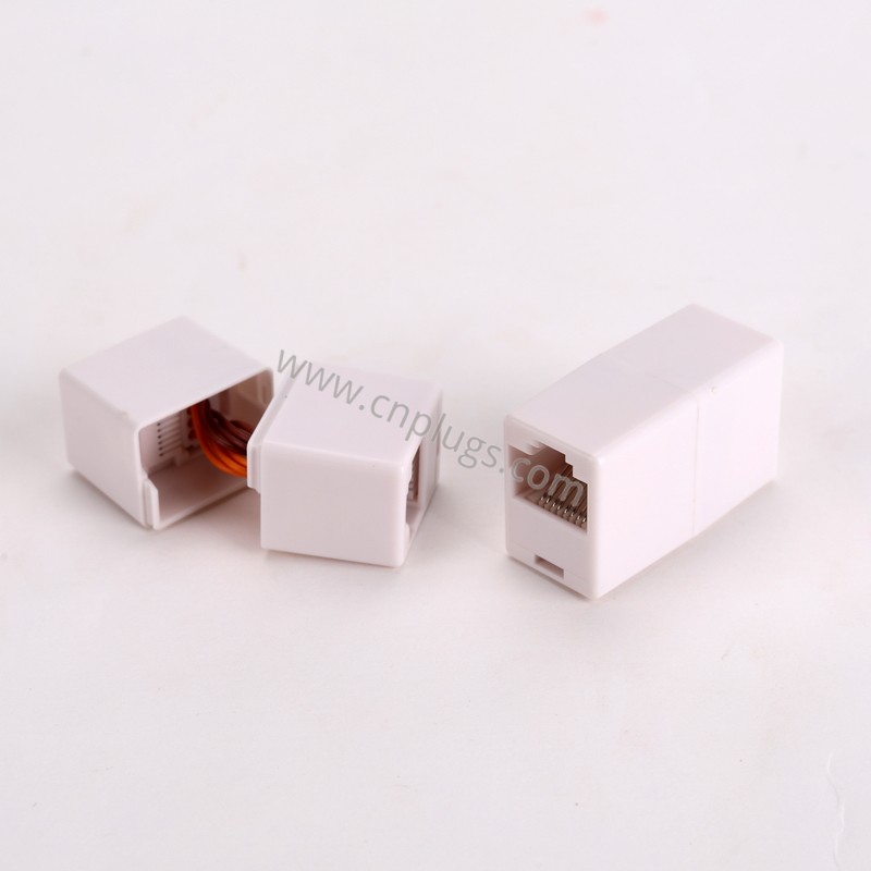 Enchufe modular de paso industrial 8P8C RJ45 con cables electrónicos integrados y mazo de cables preterminado 1 Pass-Through 8P8C RJ45 Connector with Pre-Wired Electronic Leads
