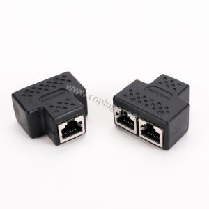 3-Way RJ45 Network Splitter Adapter 1 to 2 Female Tee Coupler