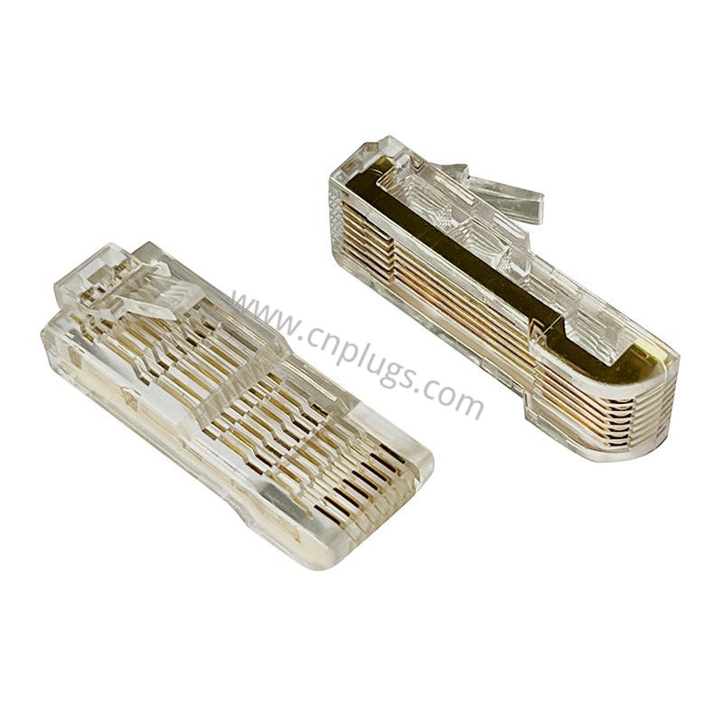 Guida ai connettori RJ45 dell'inverter VFD: spine a contatto esteso per tastiera incassata e porte di comunicazione del pannello 2 Spina con corpo esteso VFD da 33 mm affiancata con testa in cristallo 8P8C standard