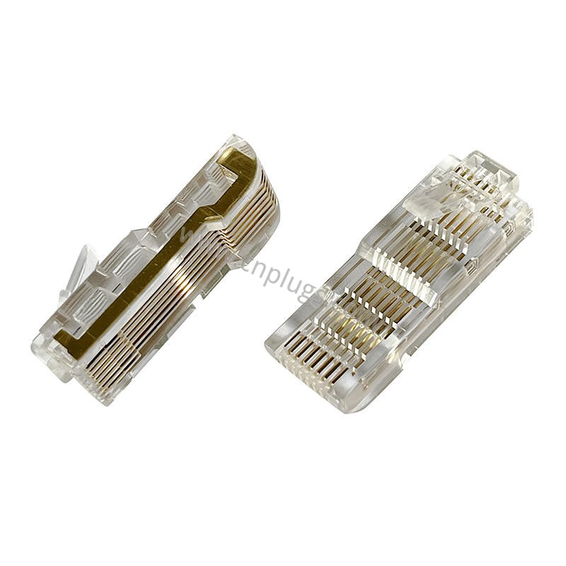 Guida ai connettori RJ45 dell'inverter VFD: spine a contatto esteso per tastiera incassata e porte di comunicazione del pannello 6 Spina VFD RJ45 a naso lungo da 33 mm con dita di contatto dorate estese