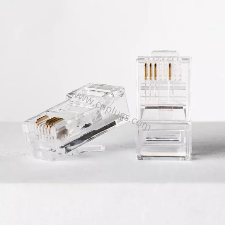 8P4C ungeschirmter RJ45-Modularstecker – vergoldeter CAT5e/CAT6-UTP-Ethernet-Kristallstecker (Großpackung 100 Stück)