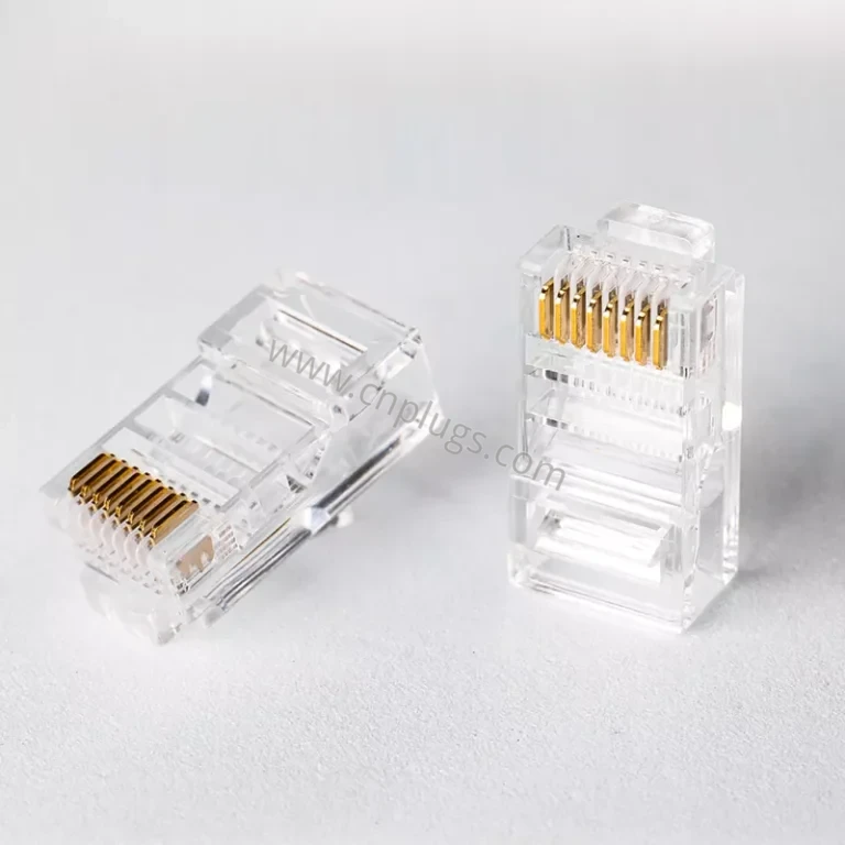 Индивидуальный логотип Разъем Cat5e RJ45 Модульная вилка UTP 8P8C — 3 контакта, 50 мкм, позолоченный, одножильный и многожильный провод, частная торговая марка OEM, 100% натуральный ПК