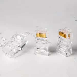 Oxygen-free copper Cat5e UTP RJ45 connector 8P8C modular plug with 50u gold plated OFC contacts