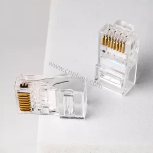 Bulk packed Cat6 RJ45 plugs terminated on UTP Ethernet cable for Gigabit network cabling