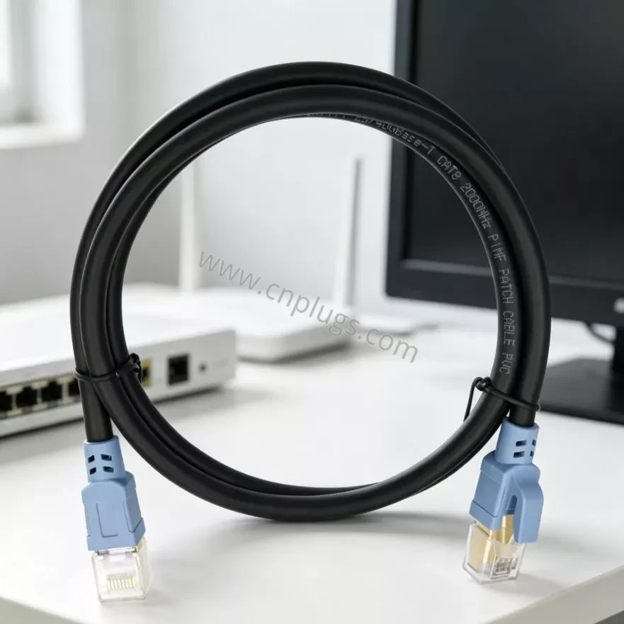 Cat8 Round Shielded Ethernet Patch Cable – 8P8C STP for Data Centers & High-Speed Networks 2 prounta-cat8-patch-cable-black-boot