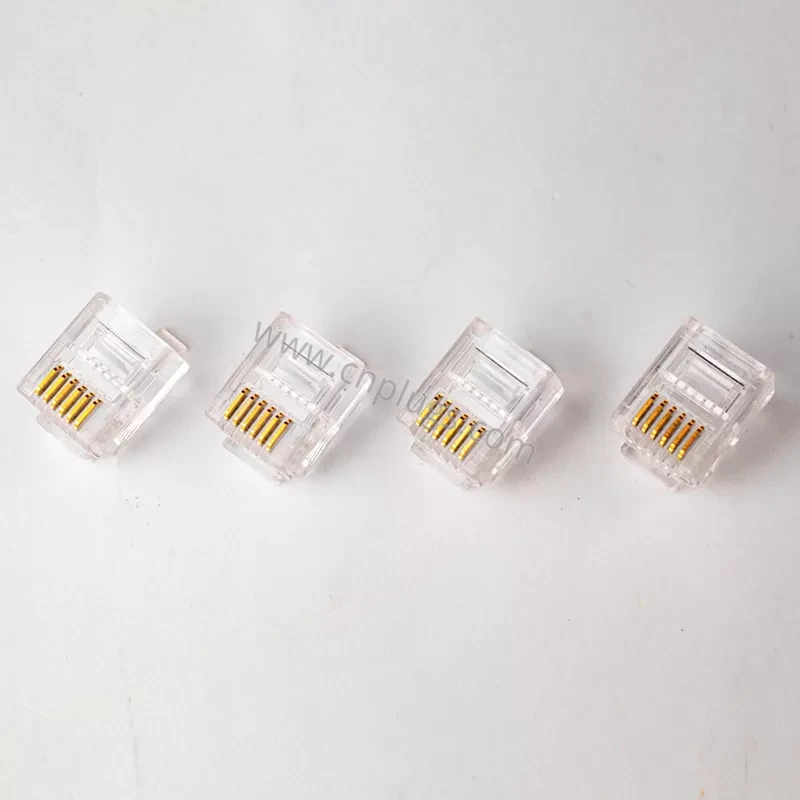 RJ12 6P6C Telephone Modular Plug 3 PROUNTA 6P6C telephone modular plugs in bulk OEM packaging